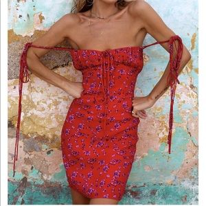 Rat & Boa Red Mini Dress